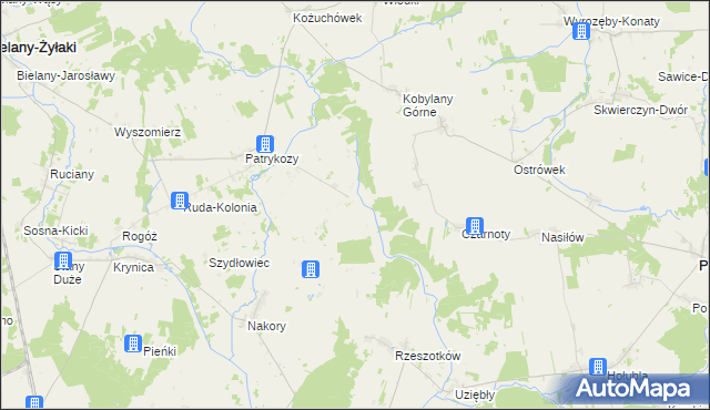 mapa Patrykozy-Kolonia, Patrykozy-Kolonia na mapie Targeo