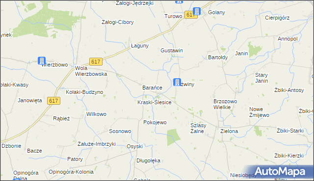 mapa Pęczki-Kozłowo, Pęczki-Kozłowo na mapie Targeo