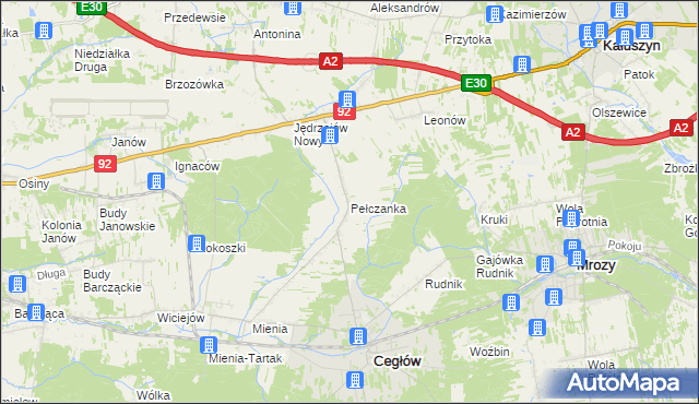 mapa Pełczanka, Pełczanka na mapie Targeo