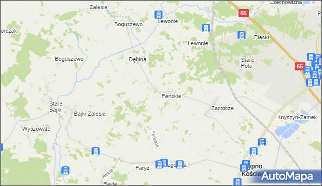 mapa Peńskie, Peńskie na mapie Targeo