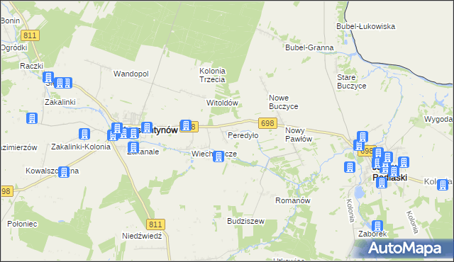 mapa Peredyło, Peredyło na mapie Targeo