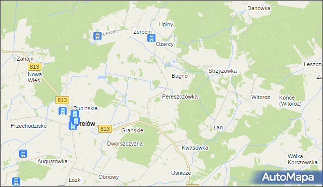 mapa Pereszczówka, Pereszczówka na mapie Targeo