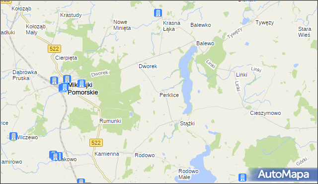 mapa Perklice, Perklice na mapie Targeo