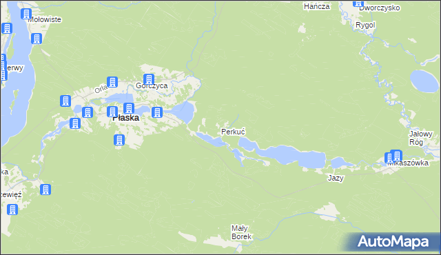 mapa Perkuć, Perkuć na mapie Targeo