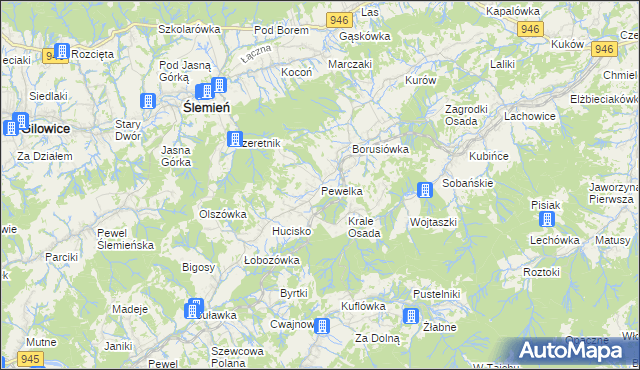 mapa Pewelka, Pewelka na mapie Targeo