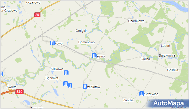 mapa Pęzino, Pęzino na mapie Targeo