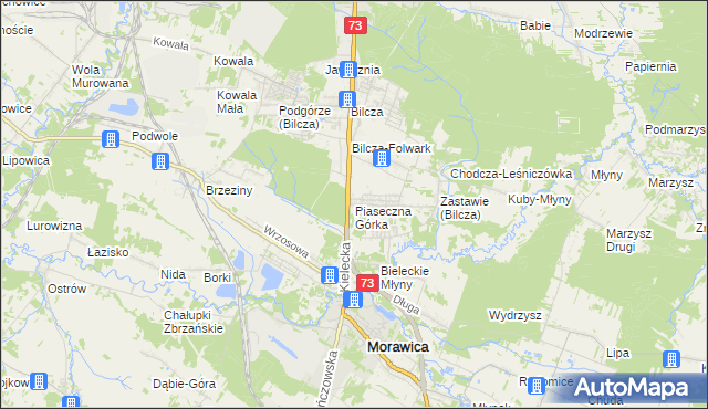mapa Piaseczna Górka, Piaseczna Górka na mapie Targeo