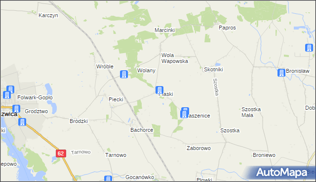 mapa Piaski gmina Kruszwica, Piaski gmina Kruszwica na mapie Targeo
