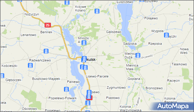 mapa Piaski gmina Skulsk, Piaski gmina Skulsk na mapie Targeo