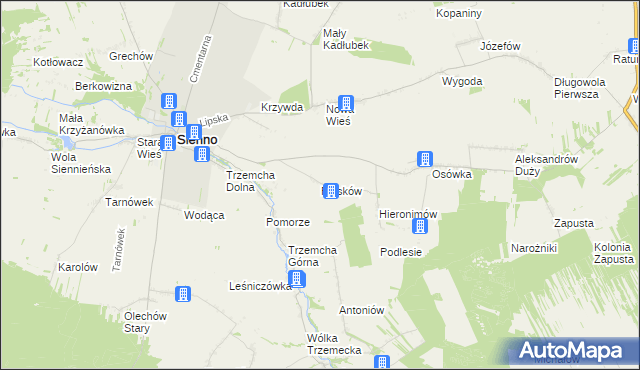 mapa Piasków, Piasków na mapie Targeo