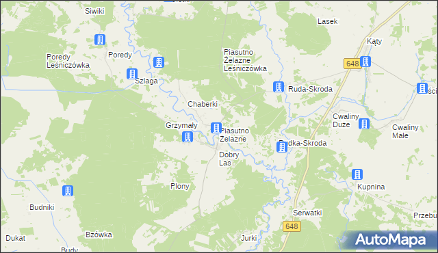 mapa Piasutno Żelazne, Piasutno Żelazne na mapie Targeo