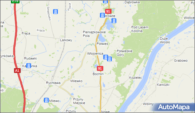 mapa Pieniążkowo, Pieniążkowo na mapie Targeo