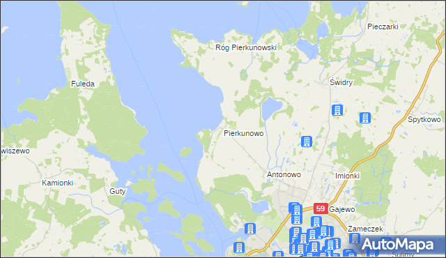 mapa Pierkunowo, Pierkunowo na mapie Targeo