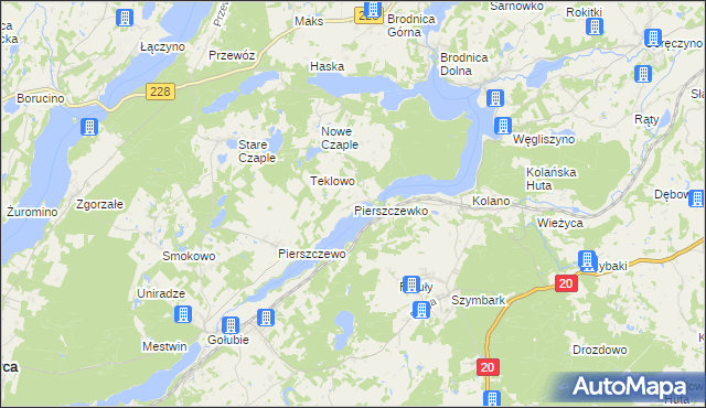 mapa Pierszczewko, Pierszczewko na mapie Targeo