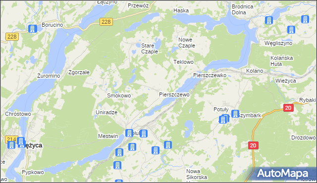 mapa Pierszczewo, Pierszczewo na mapie Targeo