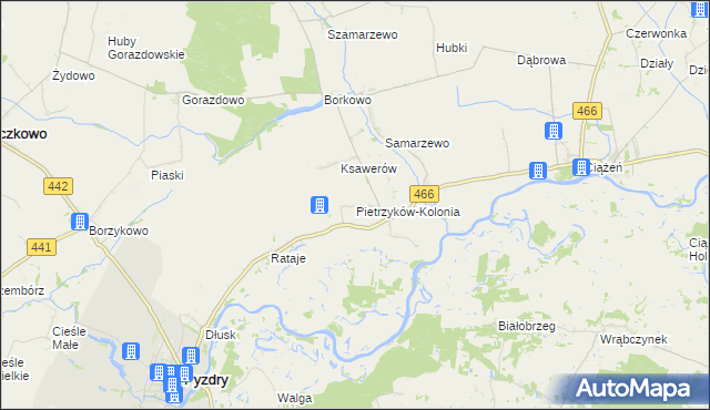 mapa Pietrzyków-Kolonia, Pietrzyków-Kolonia na mapie Targeo