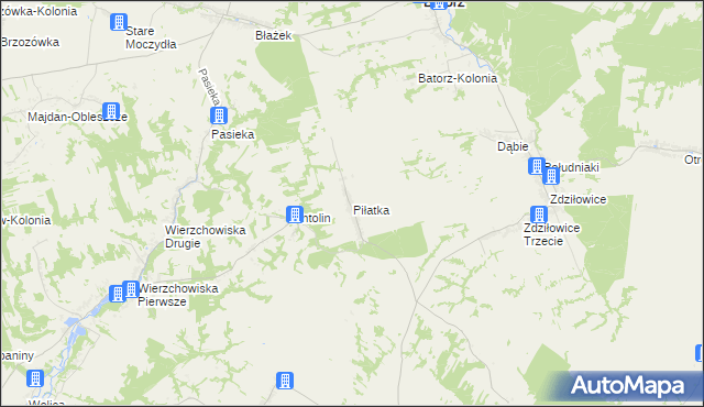 mapa Piłatka gmina Godziszów, Piłatka gmina Godziszów na mapie Targeo