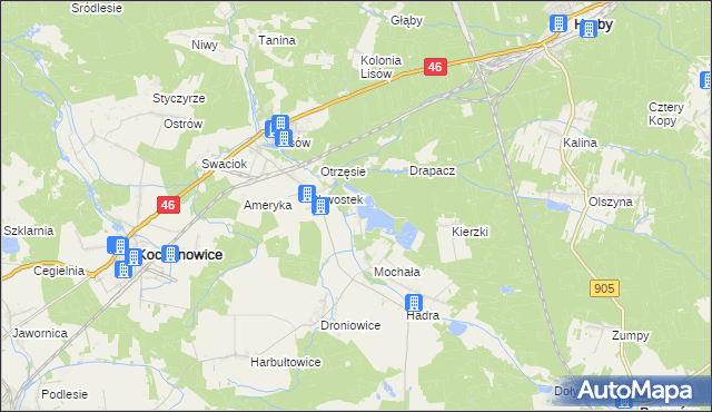 mapa Piłka gmina Herby, Piłka gmina Herby na mapie Targeo