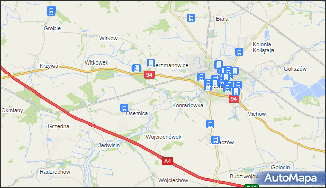 mapa Piotrowice gmina Chojnów, Piotrowice gmina Chojnów na mapie Targeo