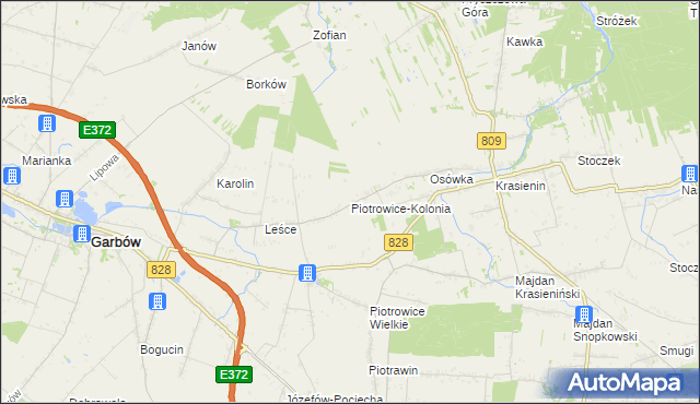 mapa Piotrowice-Kolonia, Piotrowice-Kolonia na mapie Targeo