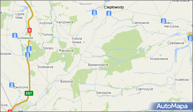 mapa Piotrowice Polskie, Piotrowice Polskie na mapie Targeo