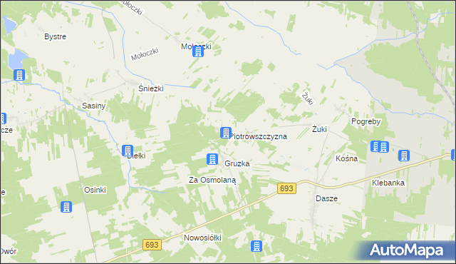 mapa Piotrowszczyzna, Piotrowszczyzna na mapie Targeo