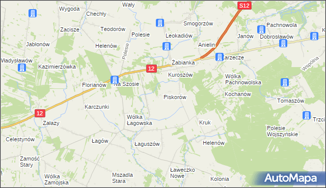 mapa Piskorów, Piskorów na mapie Targeo