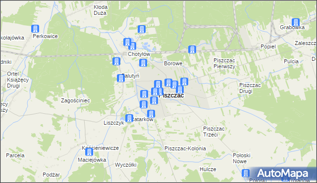 mapa Piszczac, Piszczac na mapie Targeo
