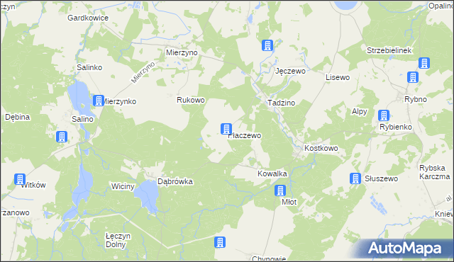 mapa Płaczewo gmina Gniewino, Płaczewo gmina Gniewino na mapie Targeo