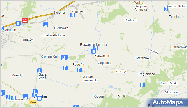 mapa Pławanice, Pławanice na mapie Targeo