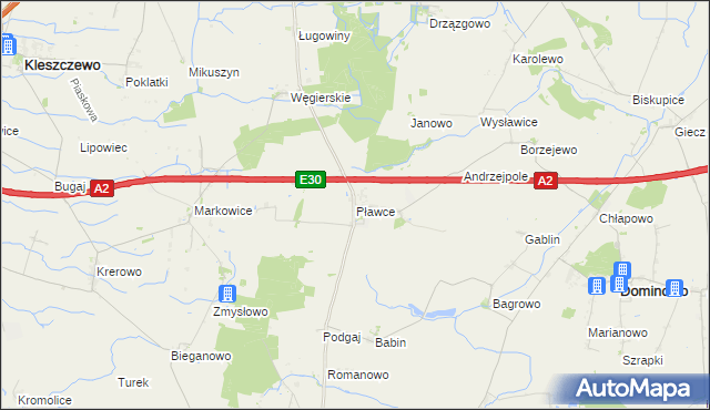 mapa Pławce, Pławce na mapie Targeo