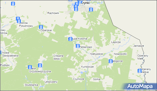 mapa Plebanowo, Plebanowo na mapie Targeo