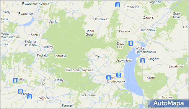 mapa Plec, Plec na mapie Targeo