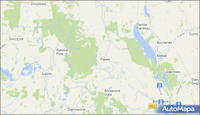 mapa Plewki gmina Olecko, Plewki gmina Olecko na mapie Targeo