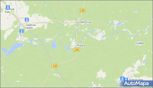 mapa Pliszka, Pliszka na mapie Targeo