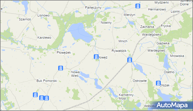 mapa Płowęż, Płowęż na mapie Targeo