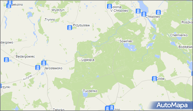 mapa Pluskocin gmina Krzęcin, Pluskocin gmina Krzęcin na mapie Targeo