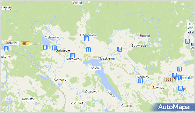 mapa Pluszkiejmy, Pluszkiejmy na mapie Targeo