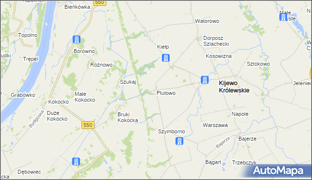 mapa Płutowo, Płutowo na mapie Targeo