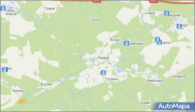 mapa Pobądz, Pobądz na mapie Targeo