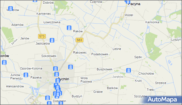 mapa Podatkówek, Podatkówek na mapie Targeo