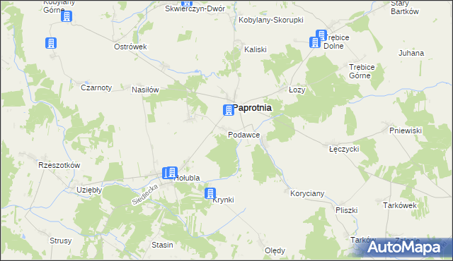 mapa Podawce, Podawce na mapie Targeo