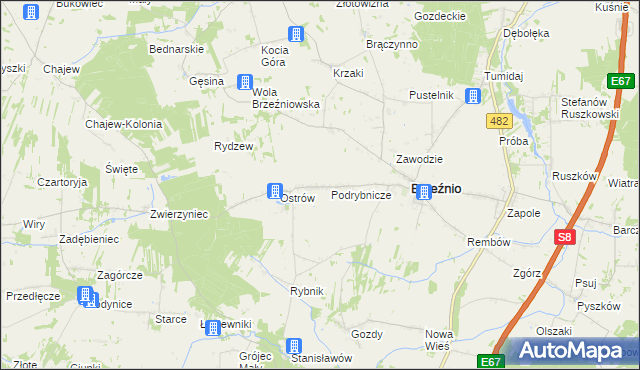 mapa Podcabaje, Podcabaje na mapie Targeo