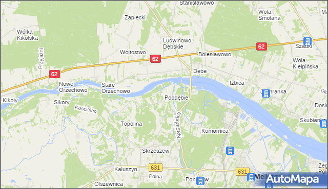 mapa Poddębie, Poddębie na mapie Targeo