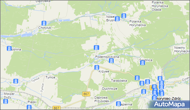 mapa Podemszczyzna, Podemszczyzna na mapie Targeo