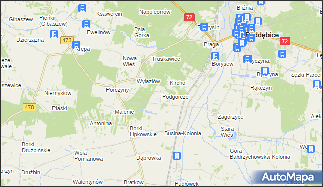 mapa Podgórcze, Podgórcze na mapie Targeo