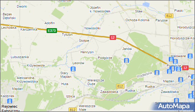 mapa Podgórze gmina Chełm, Podgórze gmina Chełm na mapie Targeo