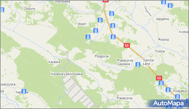 mapa Podgórze gmina Kadzidło, Podgórze gmina Kadzidło na mapie Targeo