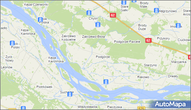 mapa Podgórze gmina Mała Wieś, Podgórze gmina Mała Wieś na mapie Targeo