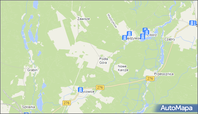 mapa Podła Góra, Podła Góra na mapie Targeo